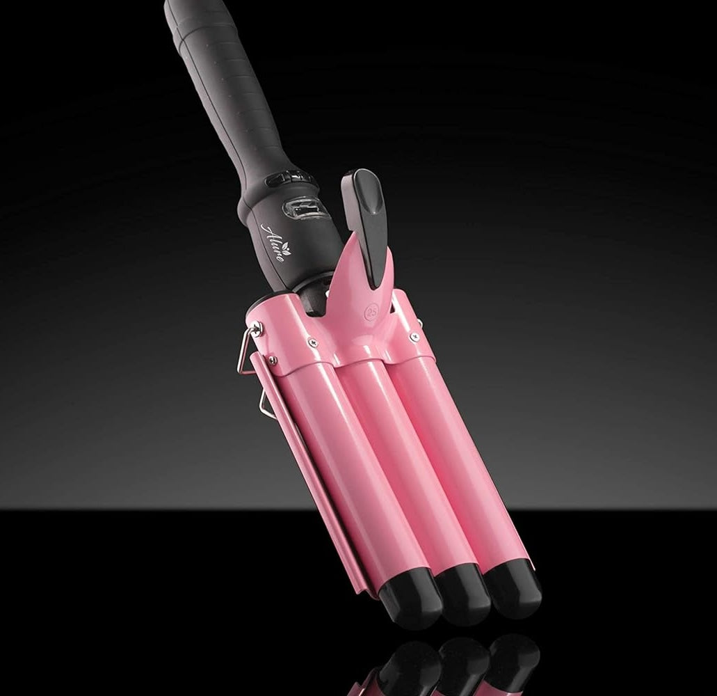 Pink Wave Wand 3 Barrel Curling Iron