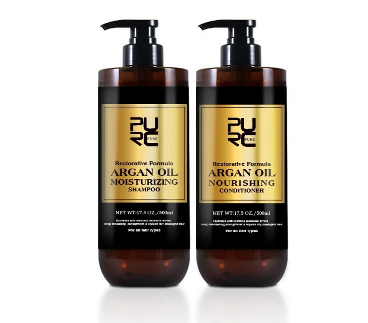 Purc Restorative Argan Oil Moisturizing Shampoo and Conditioner 500ml