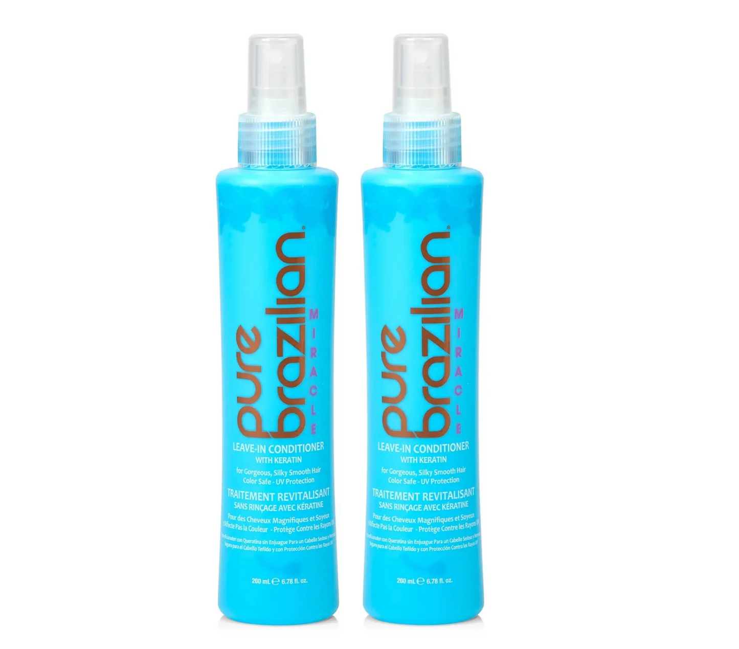 Pure Brazilian Leave In Conditioner with Keratin 200ml (2pc)