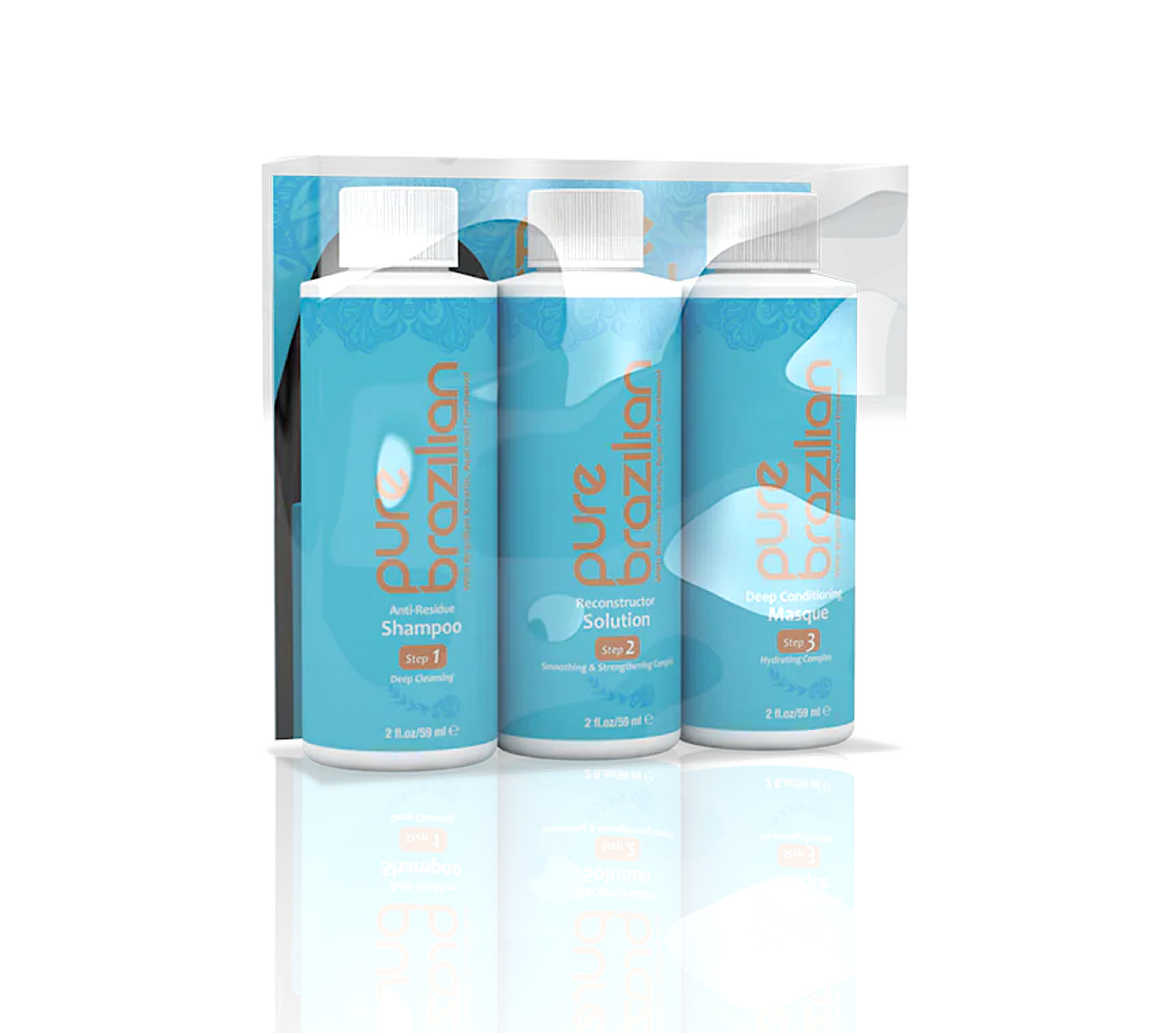 Pure Brazilian Original Solution Mini Salon Kit (Shampoo, Reconstructor & Masque)