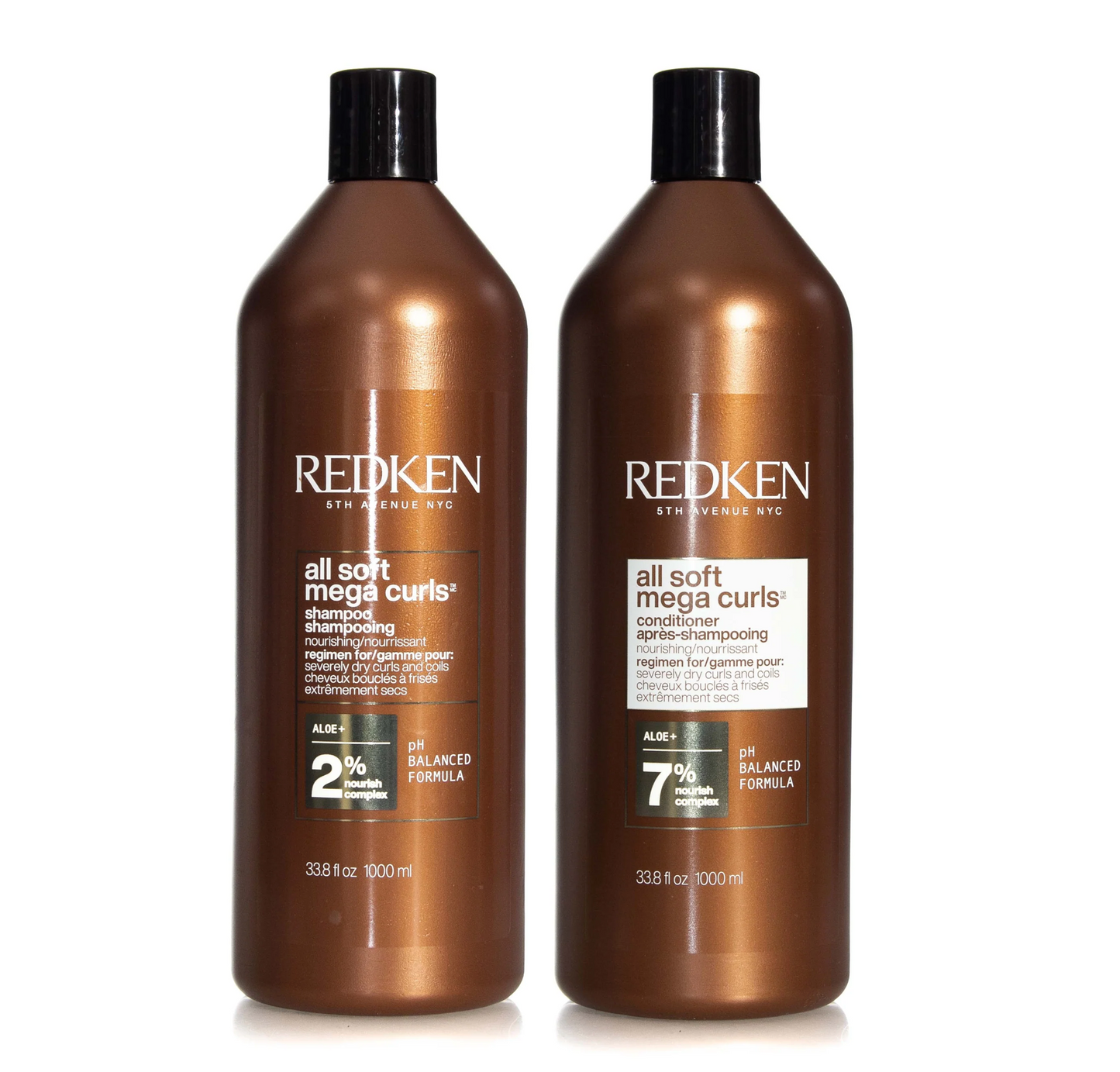 Redken All Soft Mega Curls Aloe Vera Shampoo and Conditioner 1000ml