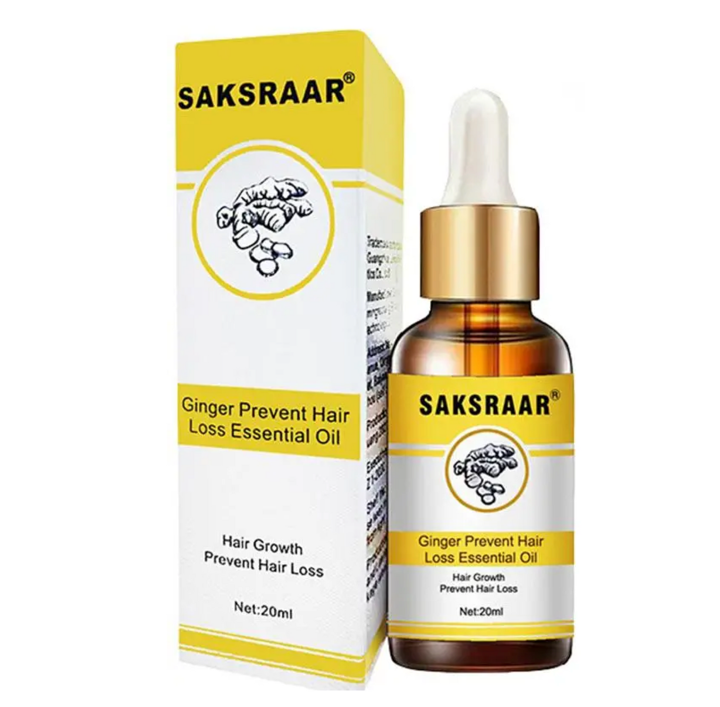 Saksraar Ginger Hair Loss Essential Oil 20ml
