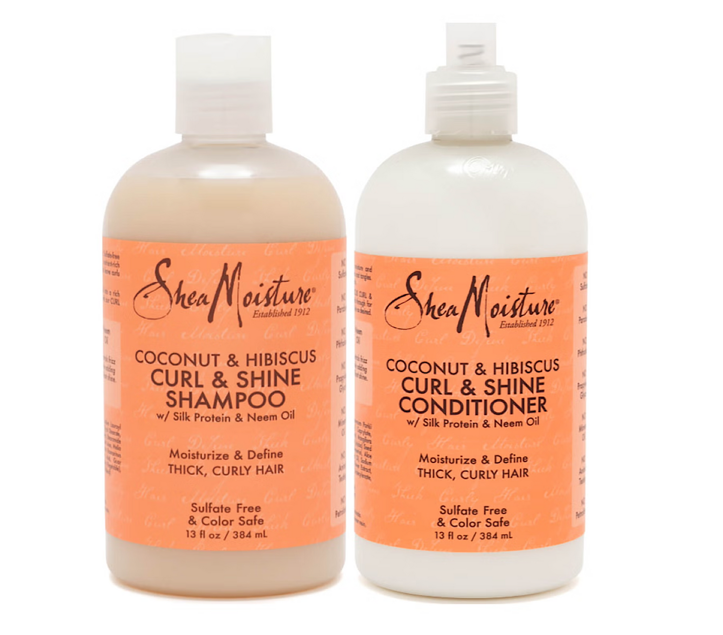 Shea Moisture Curl & Shine Coconut Shampoo and Conditioner 384ml