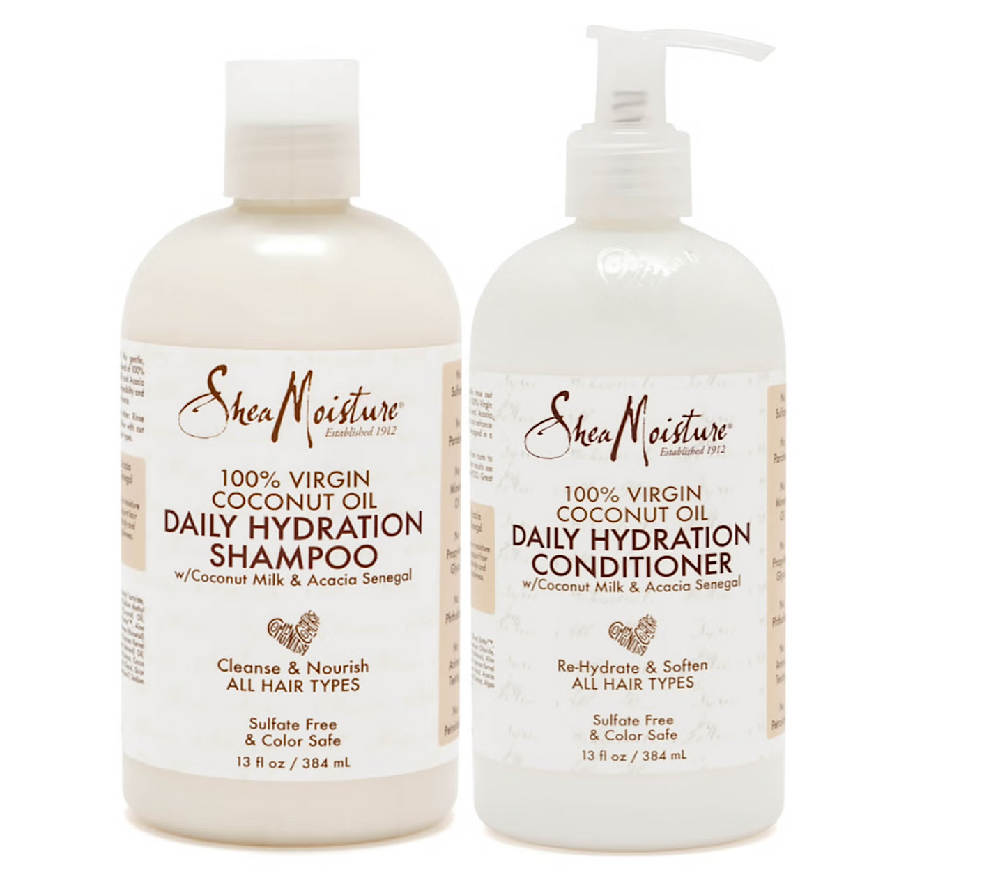 Shea Moisture Daily Hydration Virgin Coconut Oil Shampoo and Conditioner 384ml