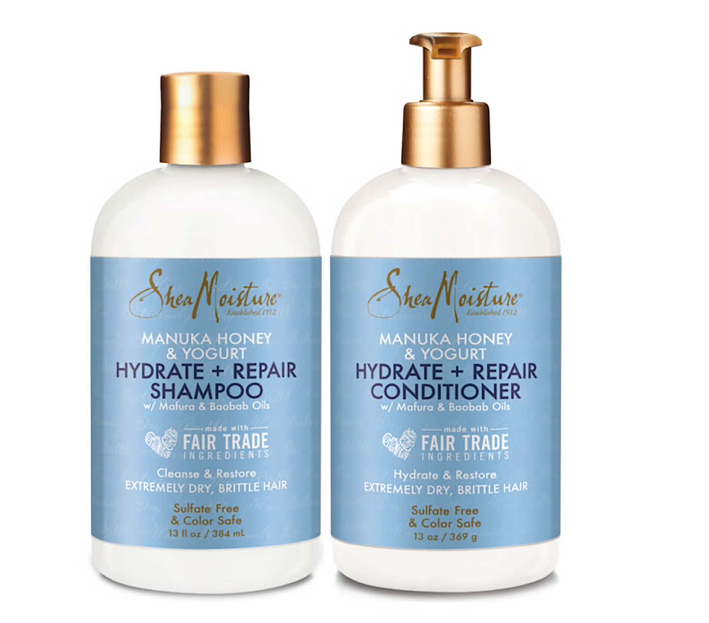 Shea Moisture Hydrate & Repair Manuka Shampoo and Conditioner 384ml