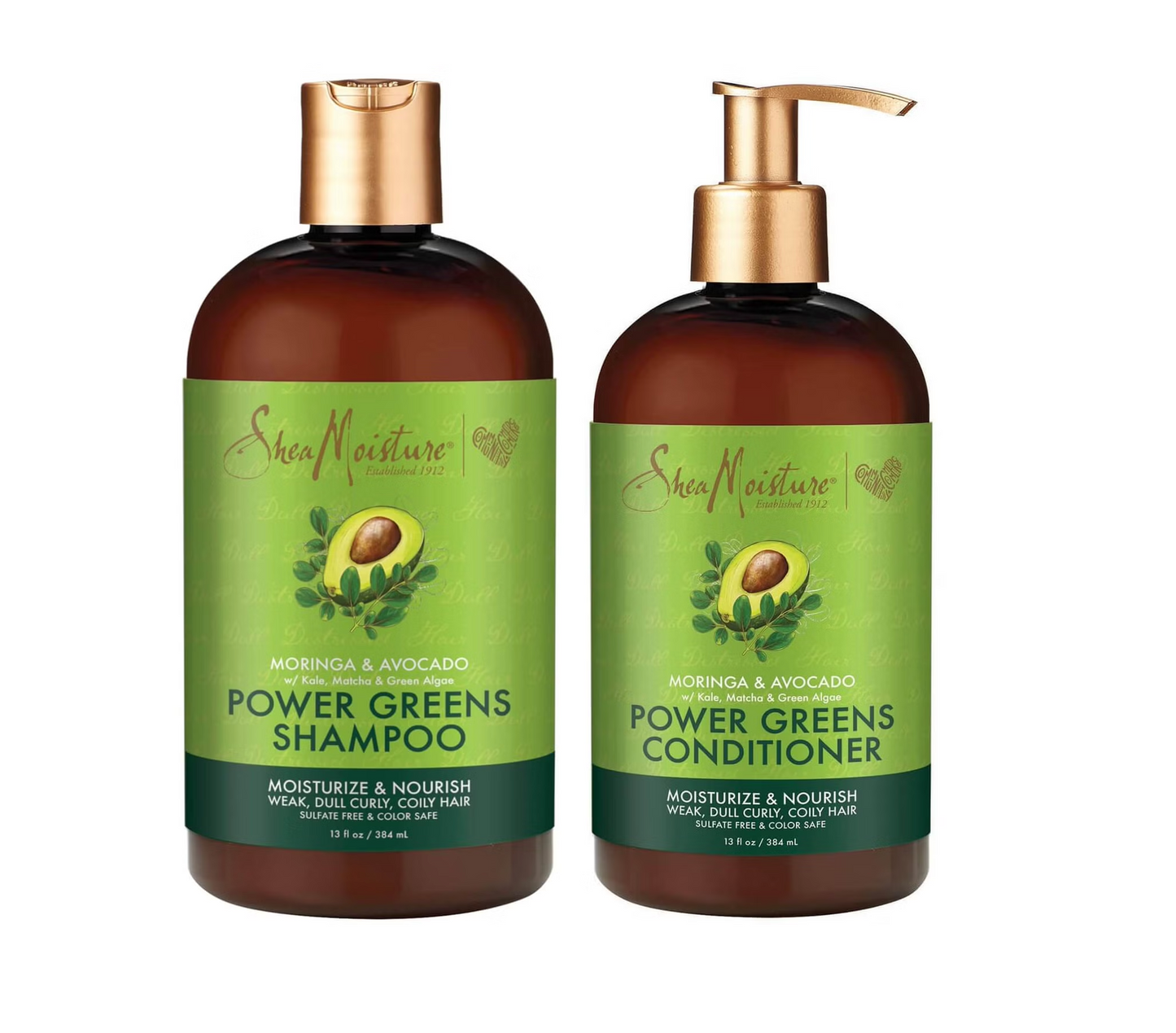 Shea Moisture Power Greens Avocado Shampoo and Conditioner 384ml