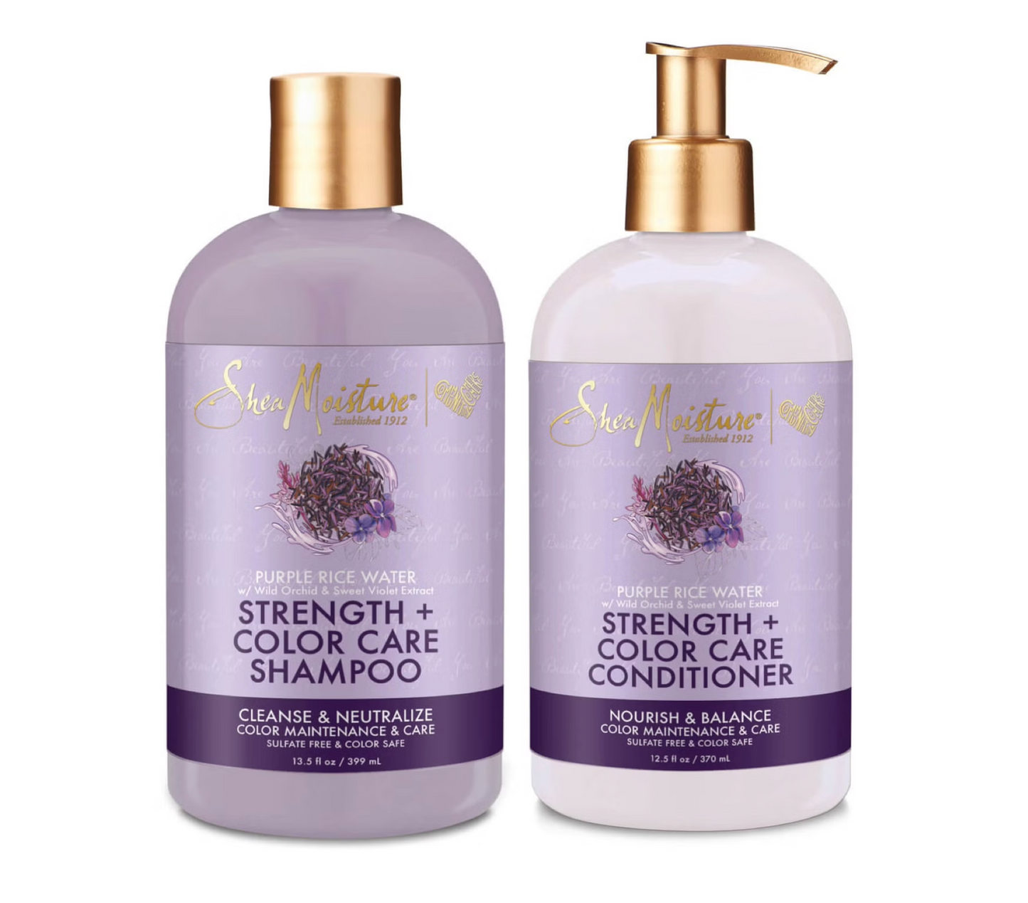 Shea Moisture Strength & Color Care Rice Water Shampoo and Conditioner 384ml