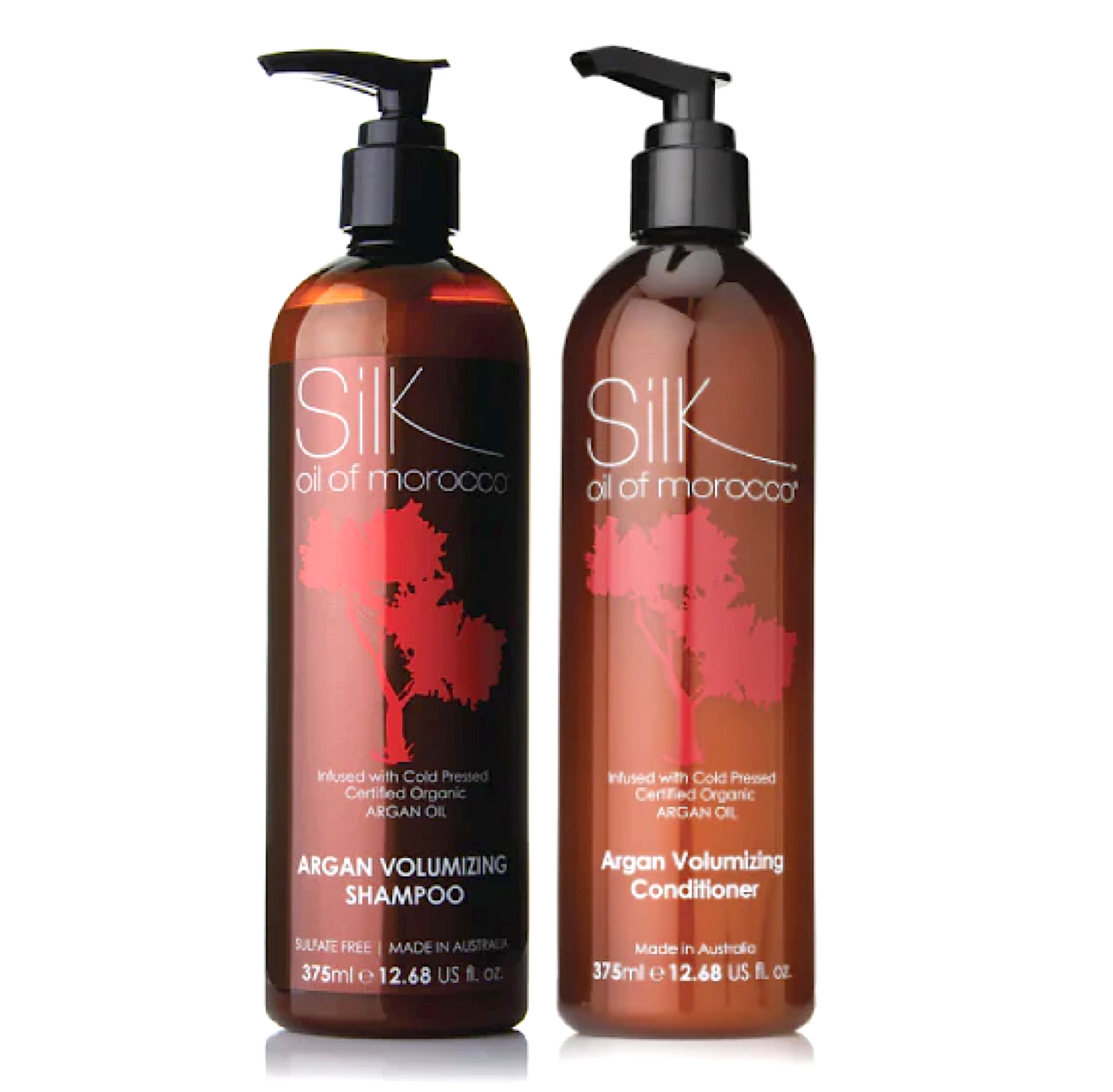 Silk Oil of Morocco Argan Volumizing Shampoo and Conditioner 375ml