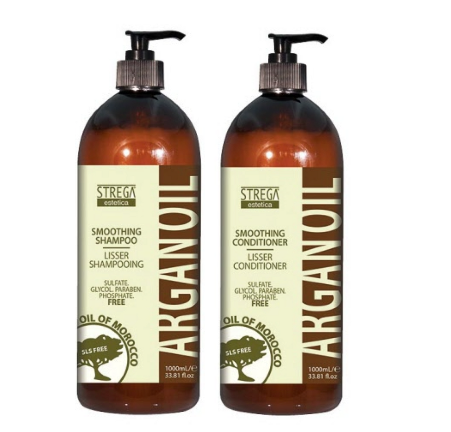 Strega Estetica Argan Oil Smoothing Shampoo and Conditioner 1000ml