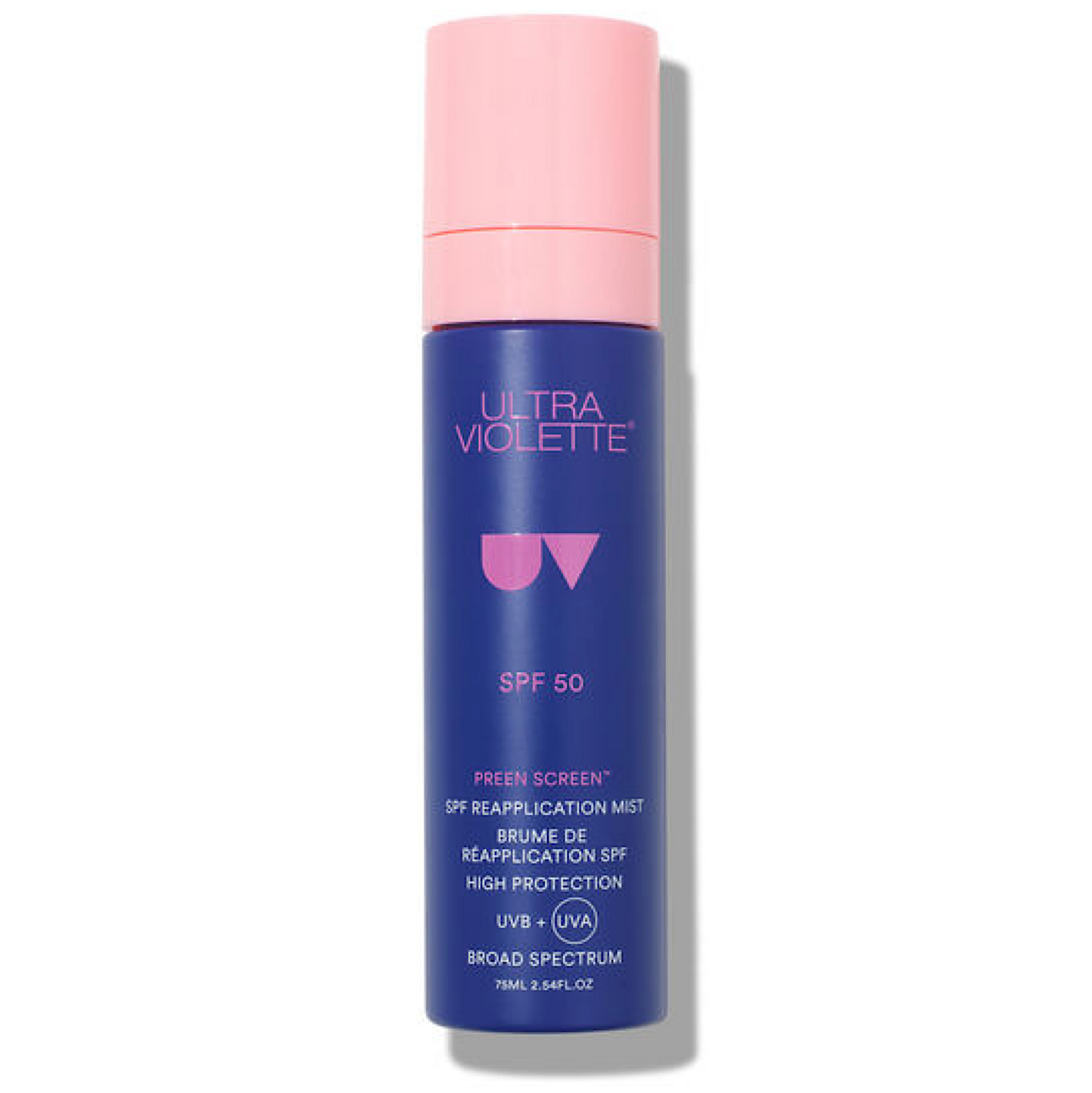 Ultra Violette Preen Screen SPF50 Reapplication Mist Skinscreen 75ml