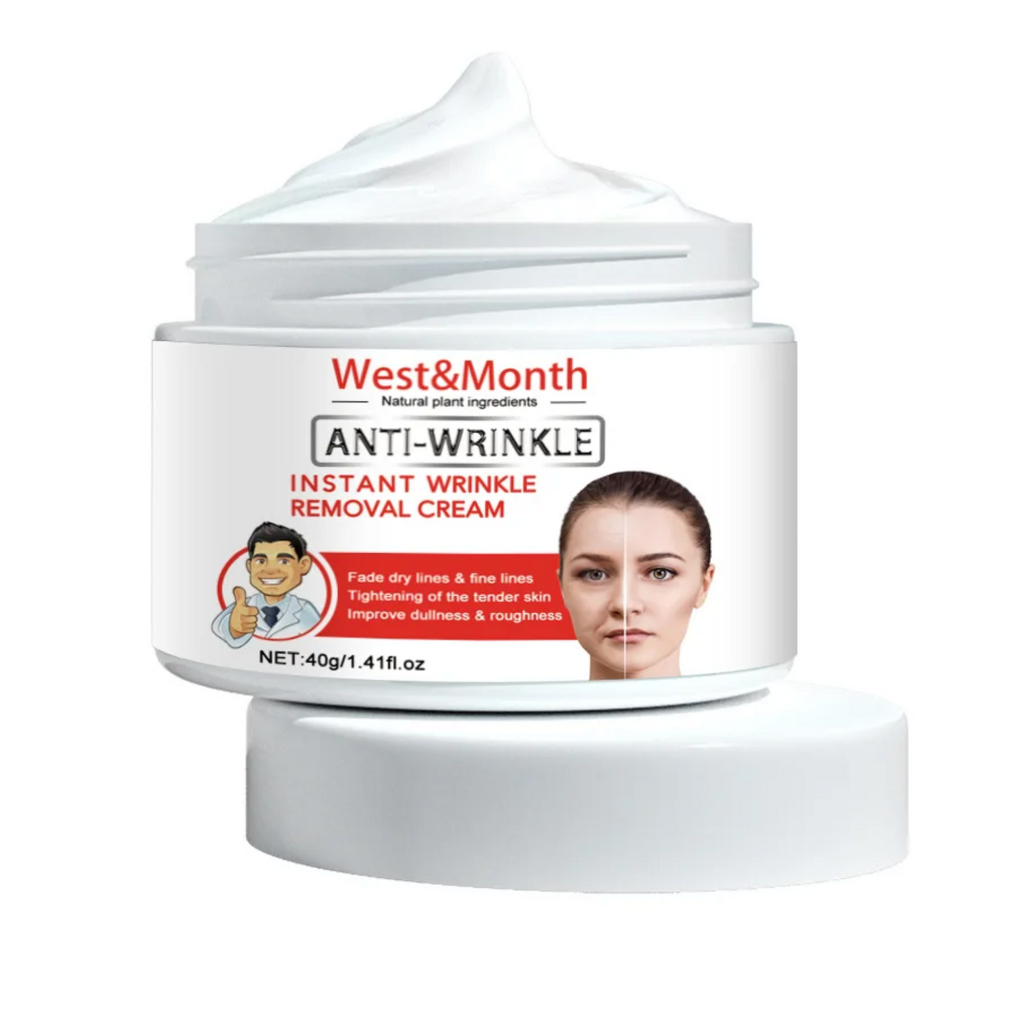 West & Month Anti Wrinkle Instant Wrinkle Removal Cream 40g