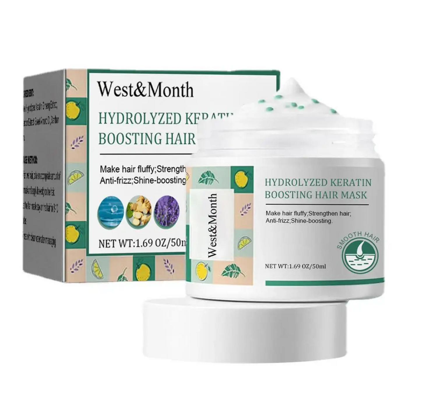 West & Month Hydrolyzed Keratin Boosting Hair Mask 50ml