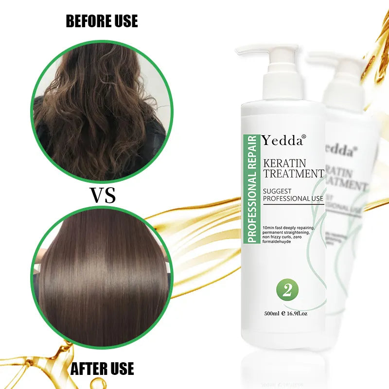 Yedda Keratin Treatment Permanent Straightening No Formaldehyde 500ml