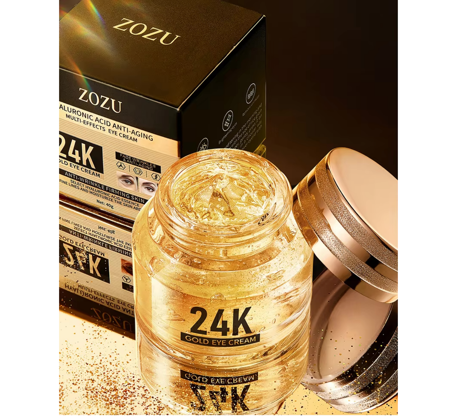 Zozu Hyaluronic Acid Anti Ageing 24K Gold Eye Cream 40g