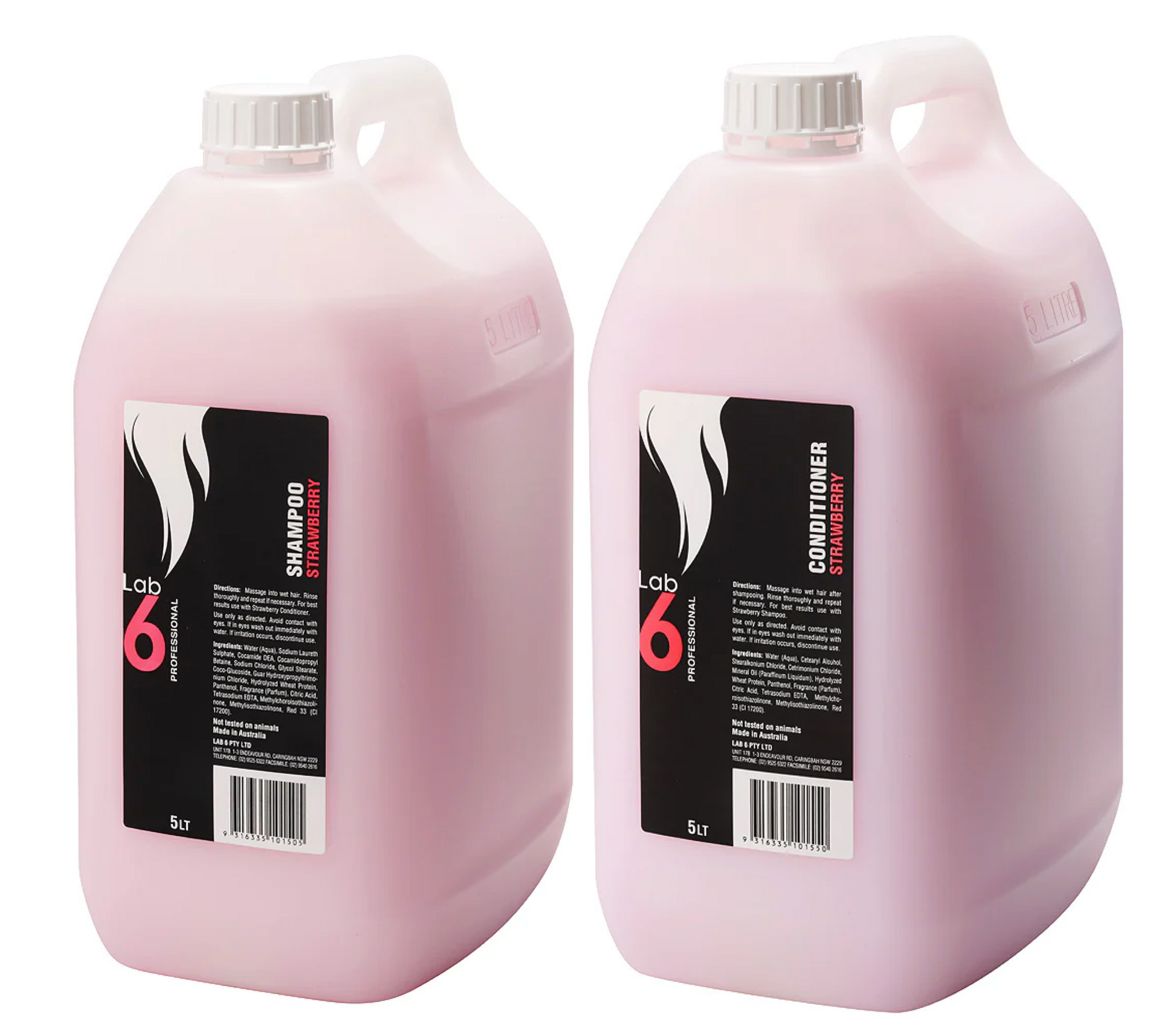 Lab 6 Strawberry Shampoo and Conditioner 5L
