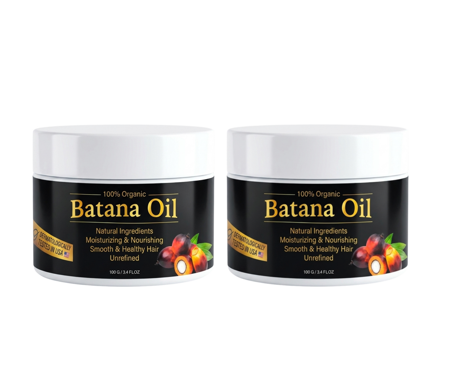 100% Organic and Natural Unrefined Batana Oil 100g (2pc)
