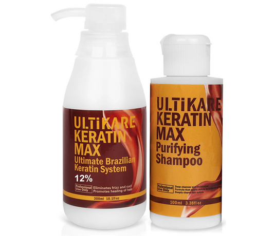 Ultikare Keratin Max Ultimate Brazilian Treatment 300ml 12% & Shampoo
