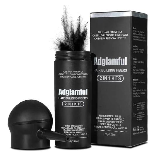 Adglamful 2 in 1 Hair Building Fibers with Applicator 30g 