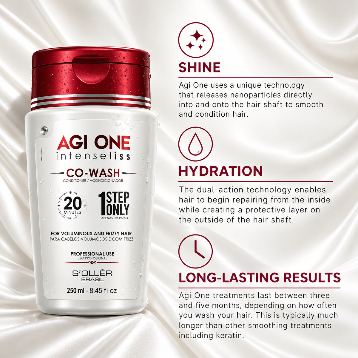 Agi One Intenseliss Co Wash For Frizzy Hair 250ml