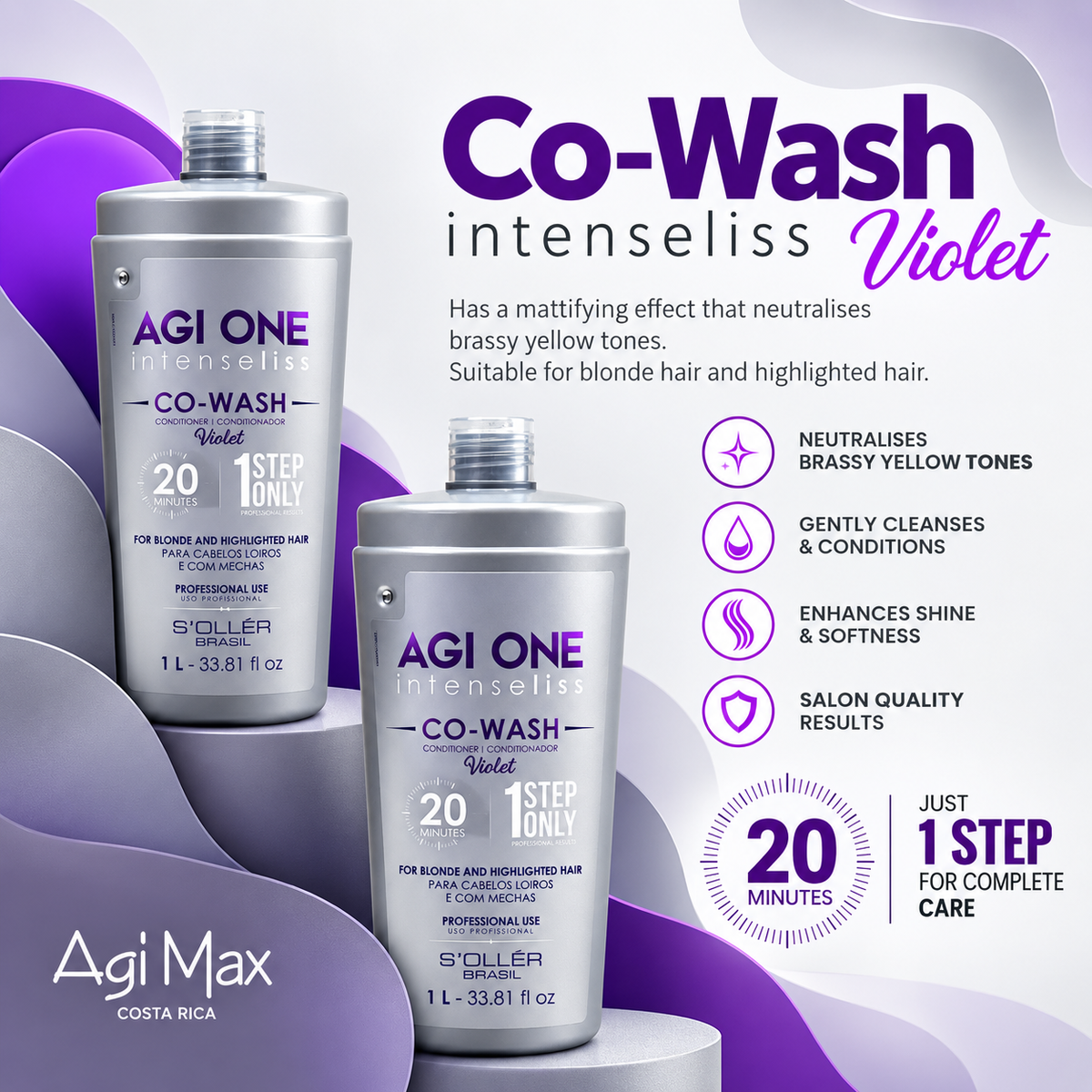 Agi One Intenseliss Co Wash Violet 1000ml