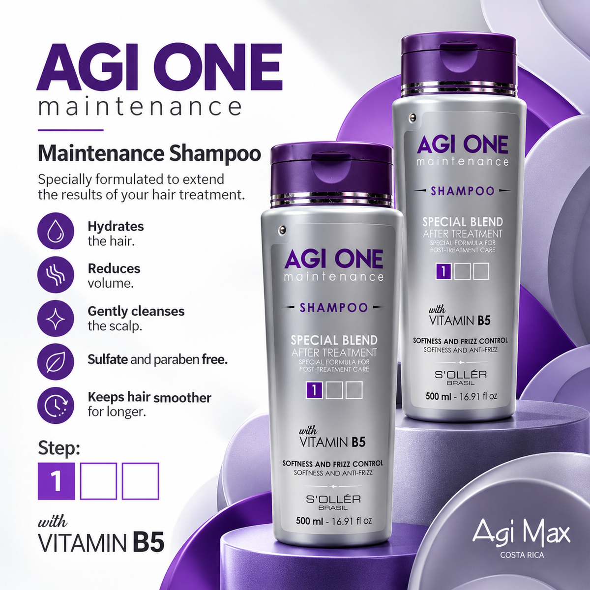 Agi One Maintenance Shampoo and Conditioner 500ml