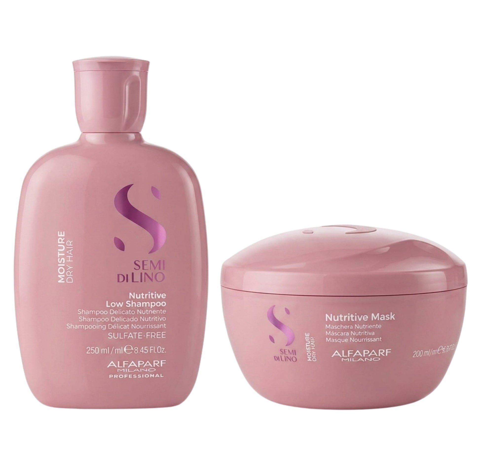 Alfaparf Milano Moisture Nutritive Low Shampoo and Moisture Mask Duo