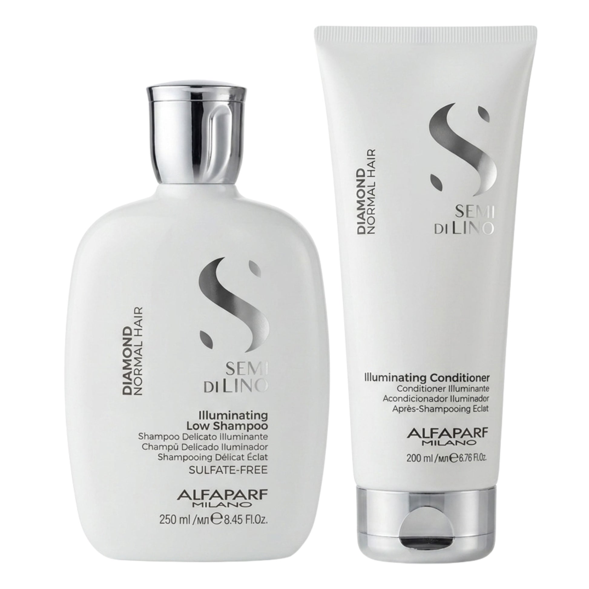 Alfaparf Milano Semi Di Lino Diamond Illuminating Shampoo and Conditioner 250ml/200ml