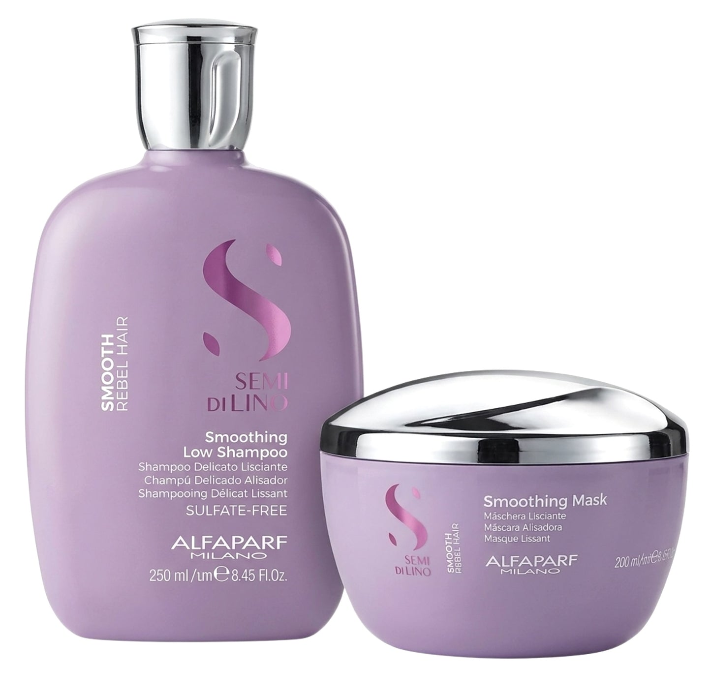 Alfaparf Milano Semi Di Lino Smooth Smoothing Shampoo and Mask Duo