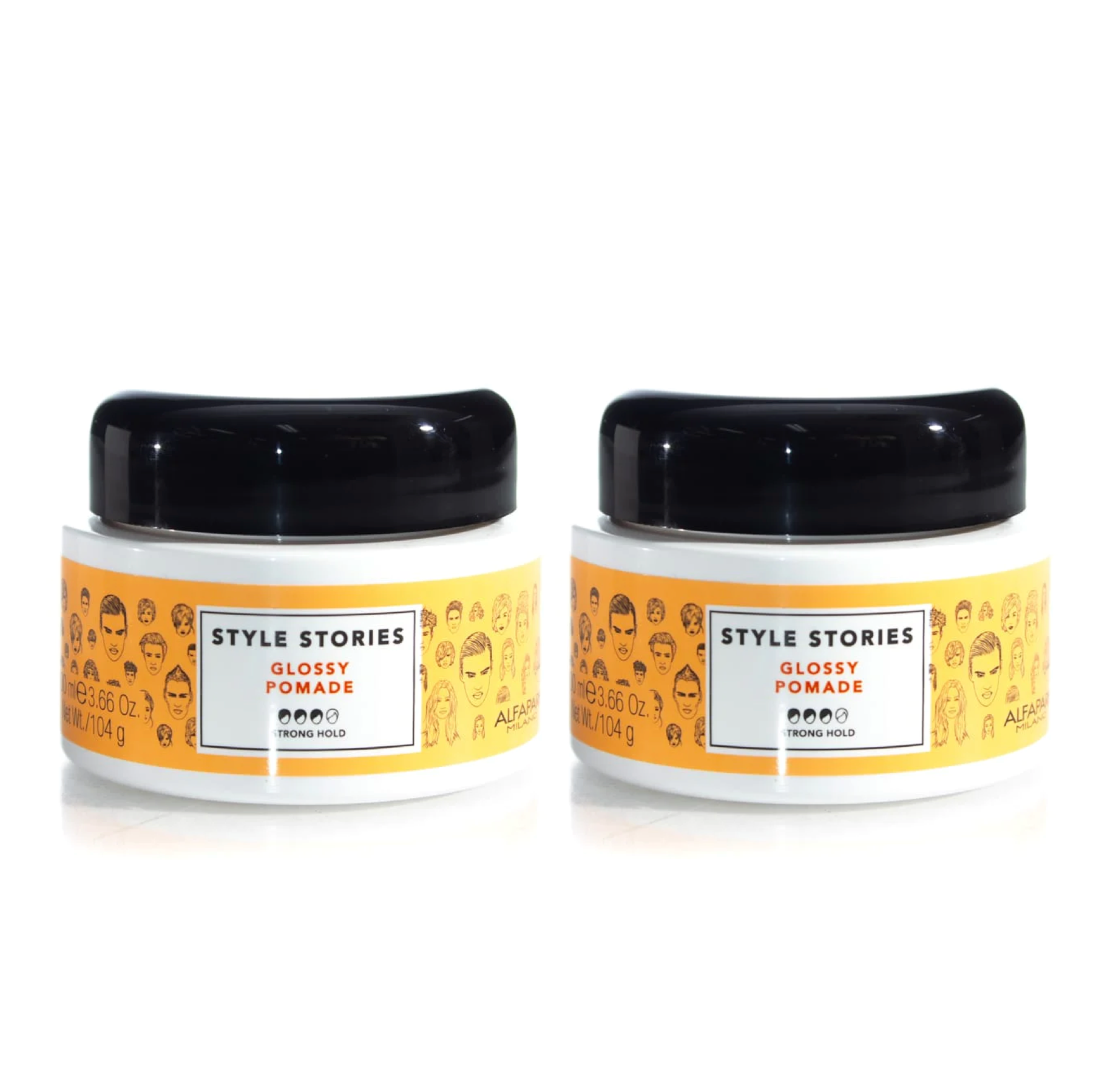 Alfaparf Milano Style Stories Glossy Pomade Strong Hold 100ml Duo