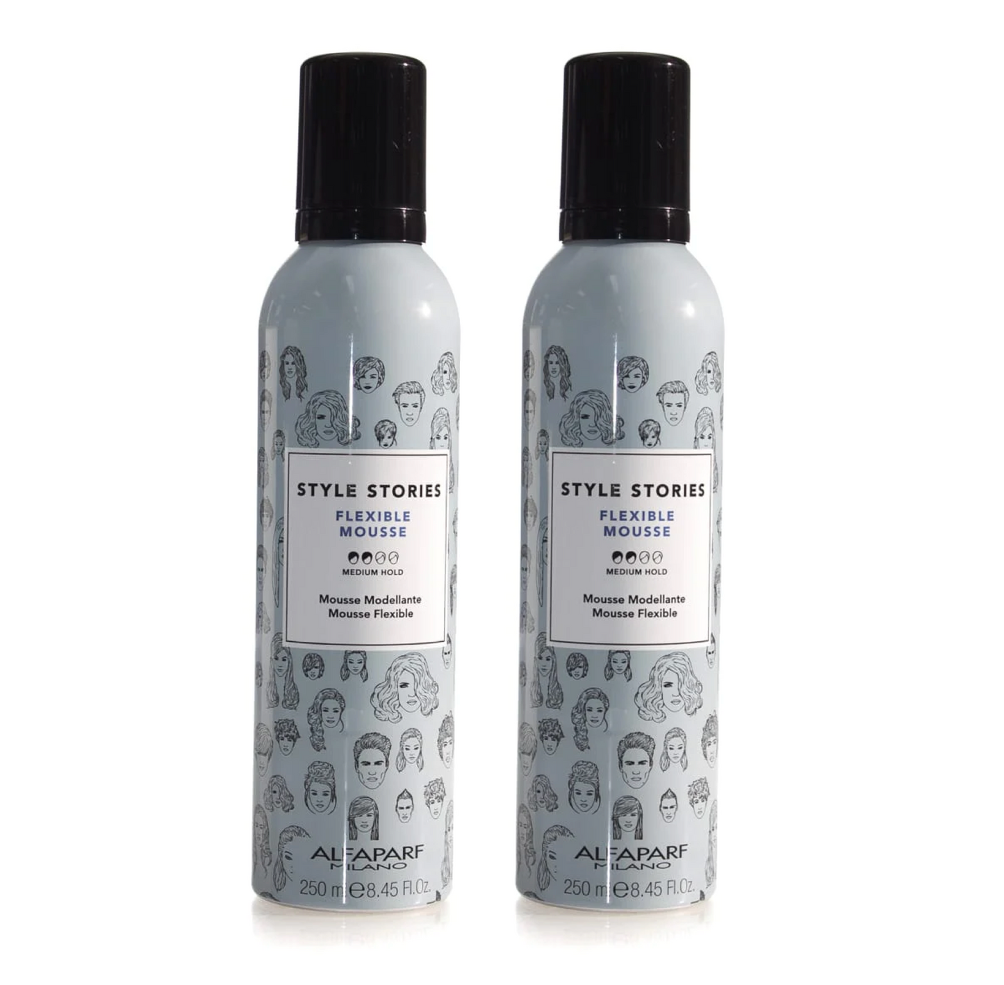Alfaparf Milano Style Stories Flexible Mousse Medium Hold 250ml Duo