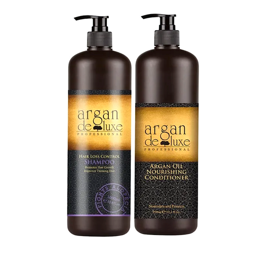Argan De Luxe Hair Loss Control Shampoo and Nourishing Argan Conditioner 1000ml