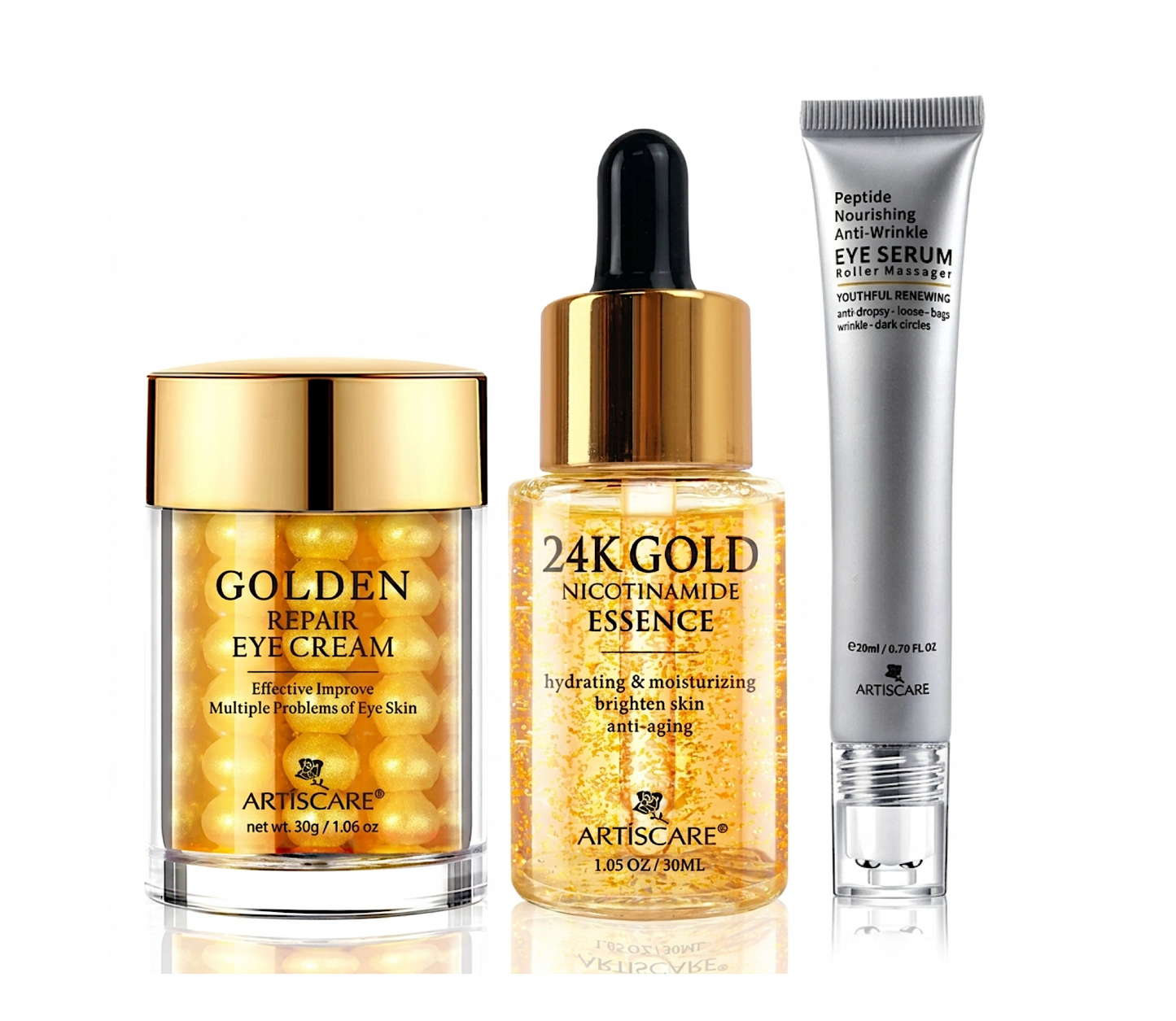 Artiscare 24K Gold Essence and Repair Eye Cream + Eye Serum (3pc)