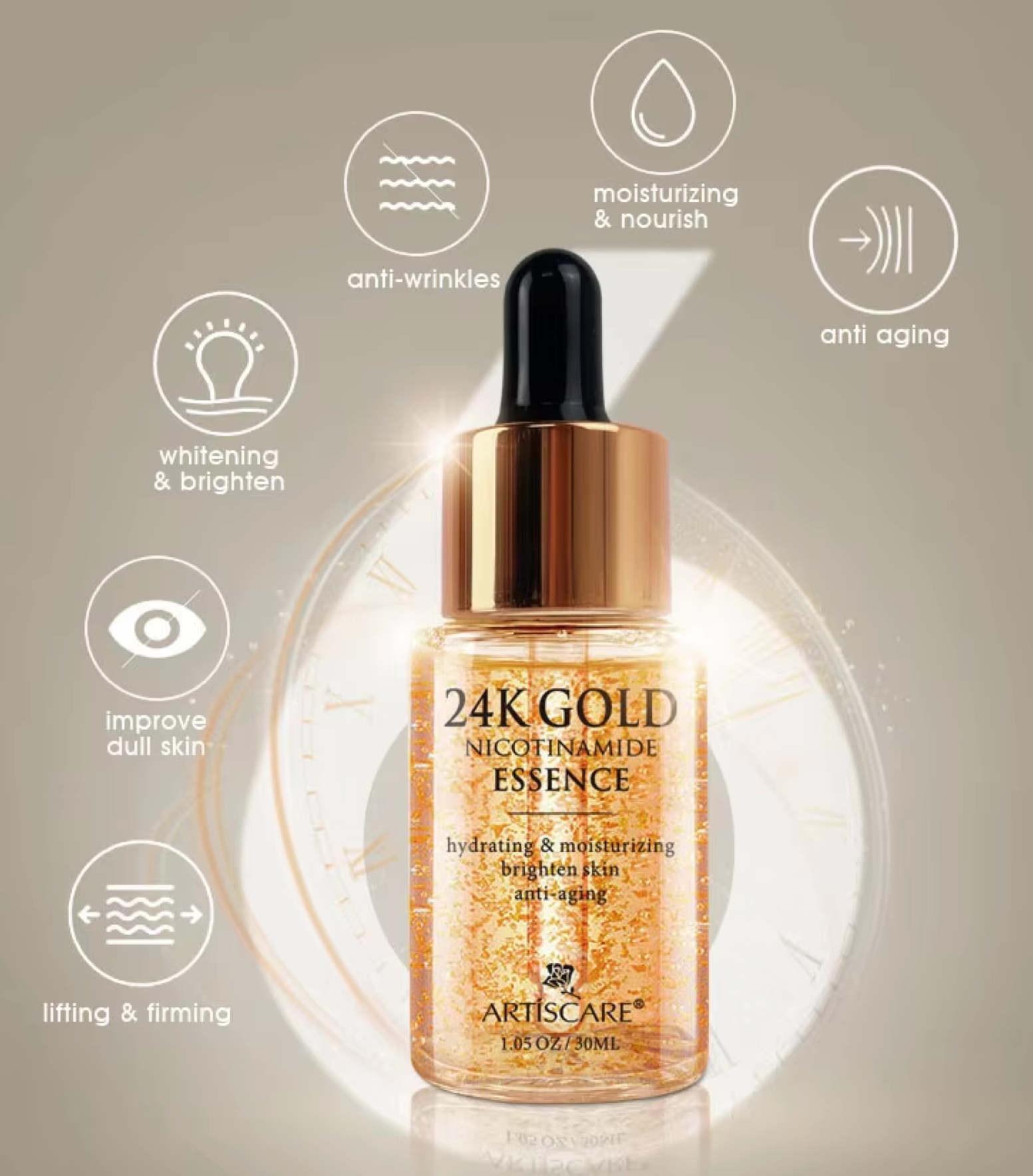 Artiscare 24K Gold Essence and Repair Eye Cream + Eye Serum (3pc)
