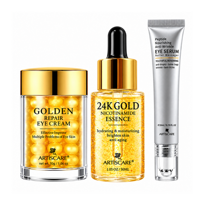 Artiscare 24K Gold Essence and Repair Eye Cream + Eye Serum (3pc)