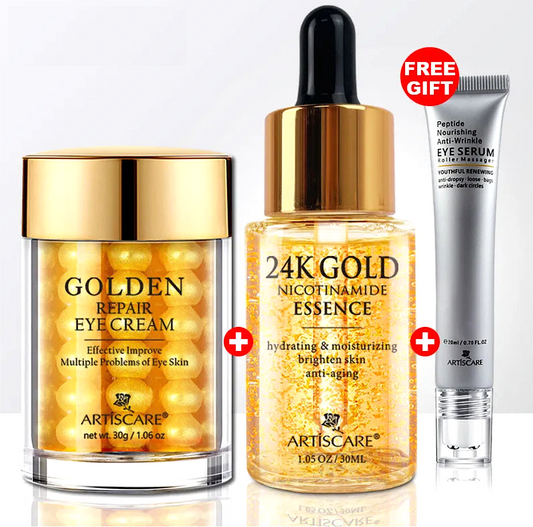 Artiscare 24K Gold Essence and Repair Eye Cream + Eye Serum (3pc)