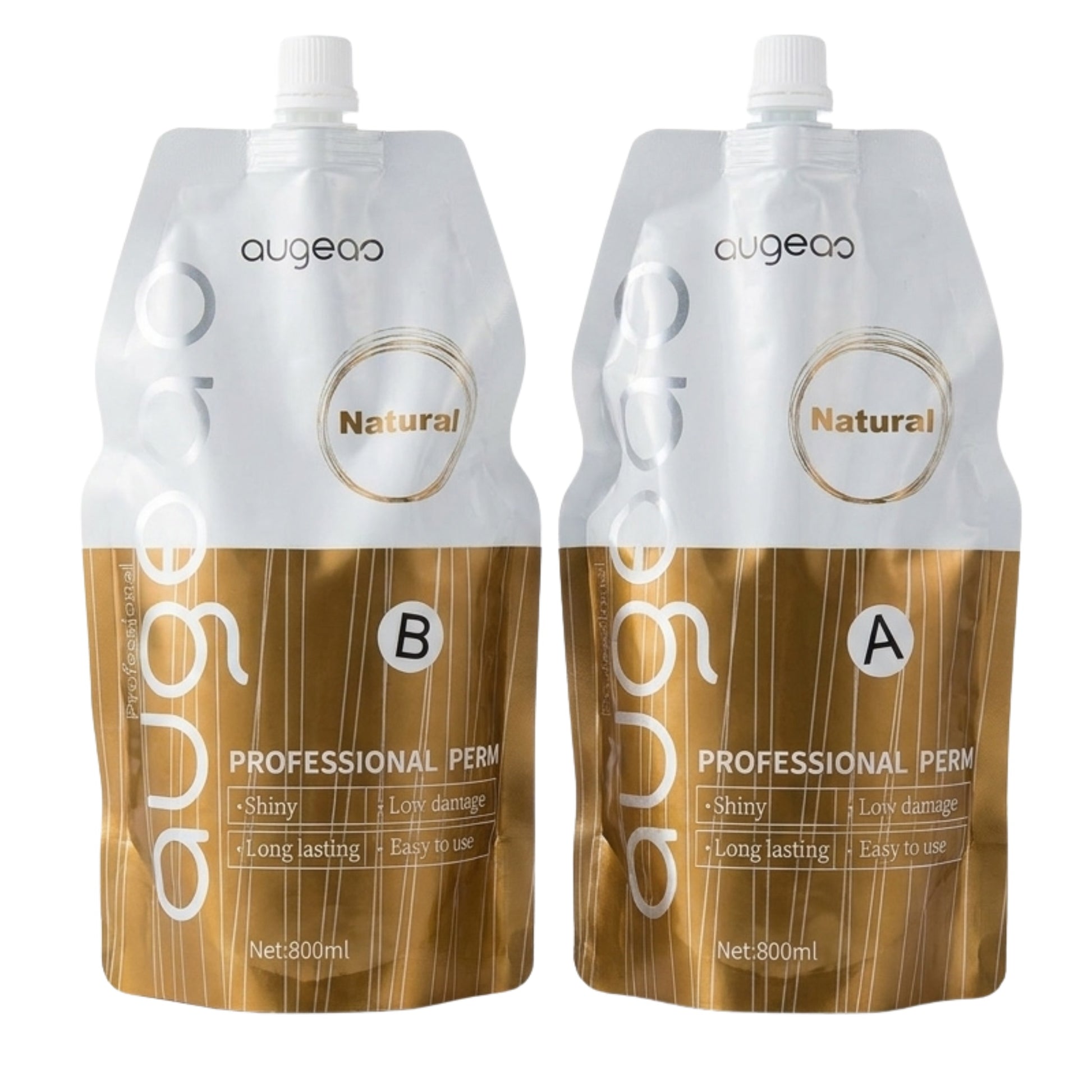 Augeas Professional Perm Keratin Straight Hair Treatment 800ml Duo