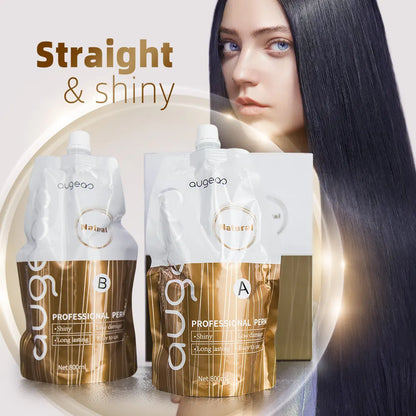 Augeas Professional Perm Keratin Straight Hair Treatment 800ml Duo