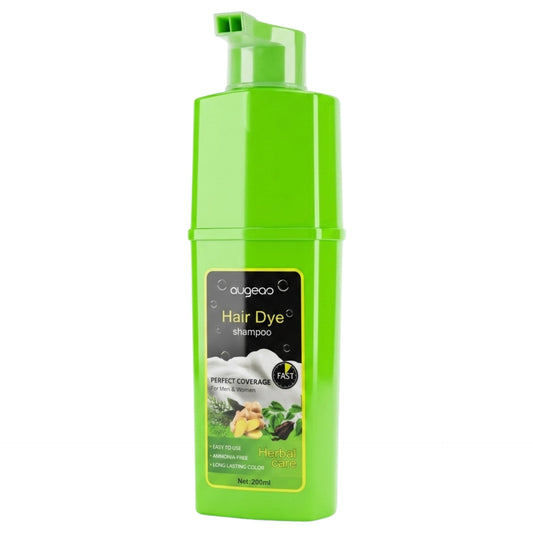 Augeas Herbal Black Hair Dye Shampoo Full Gray Coverage 200ml