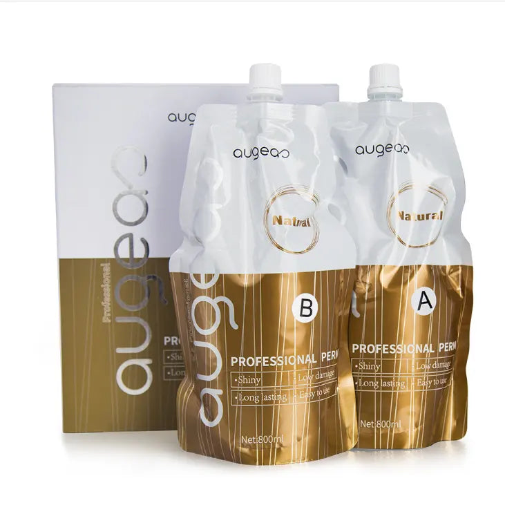 Augeas Professional Perm Keratin Straight Hair Treatment 800ml Duo
