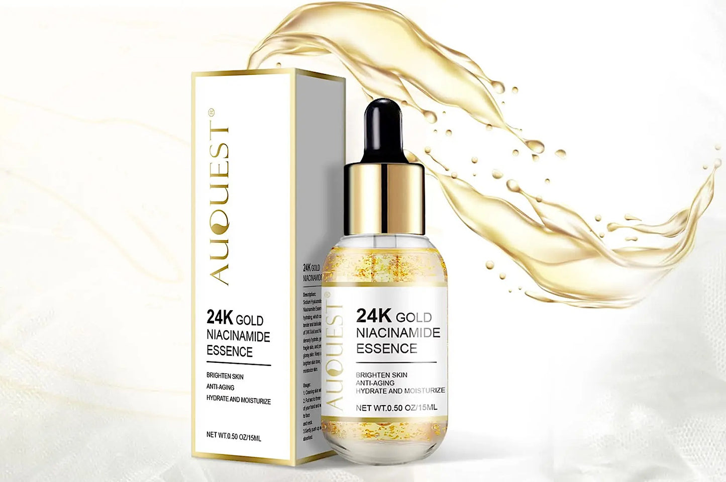 Auquest 24K Gold Niacinamide Essence Moisturiser 15ml
