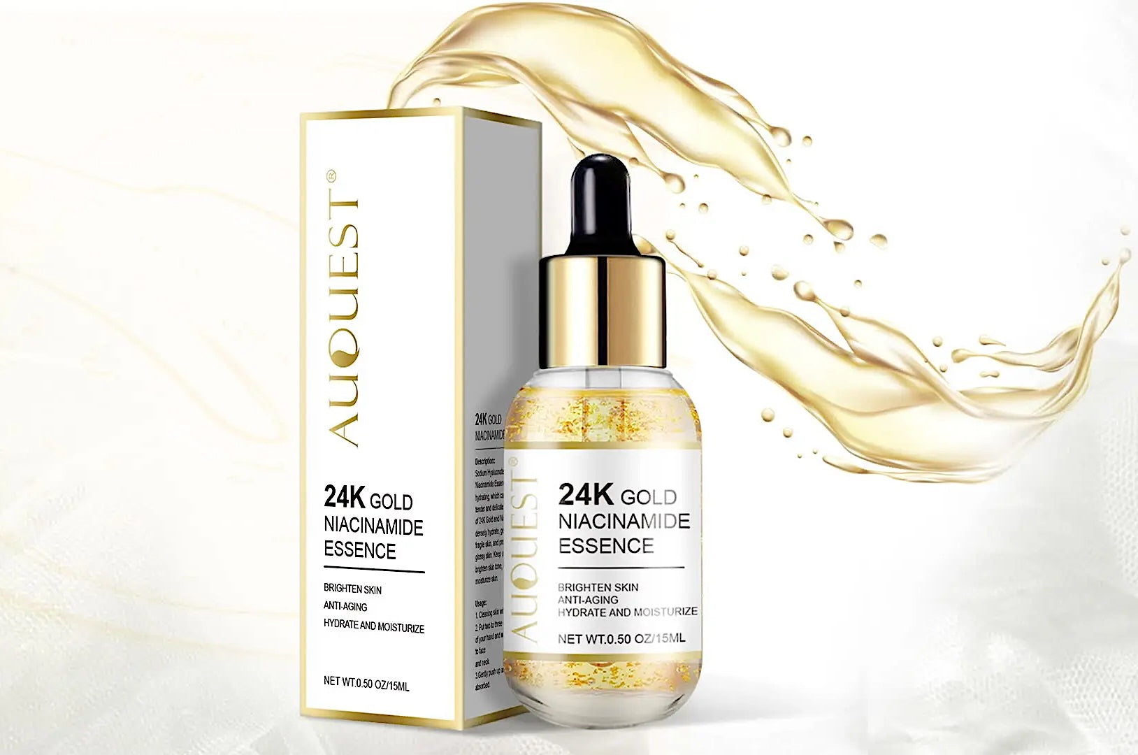 Auquest 24K Gold Niacinamide Essence Moisturiser 15ml
