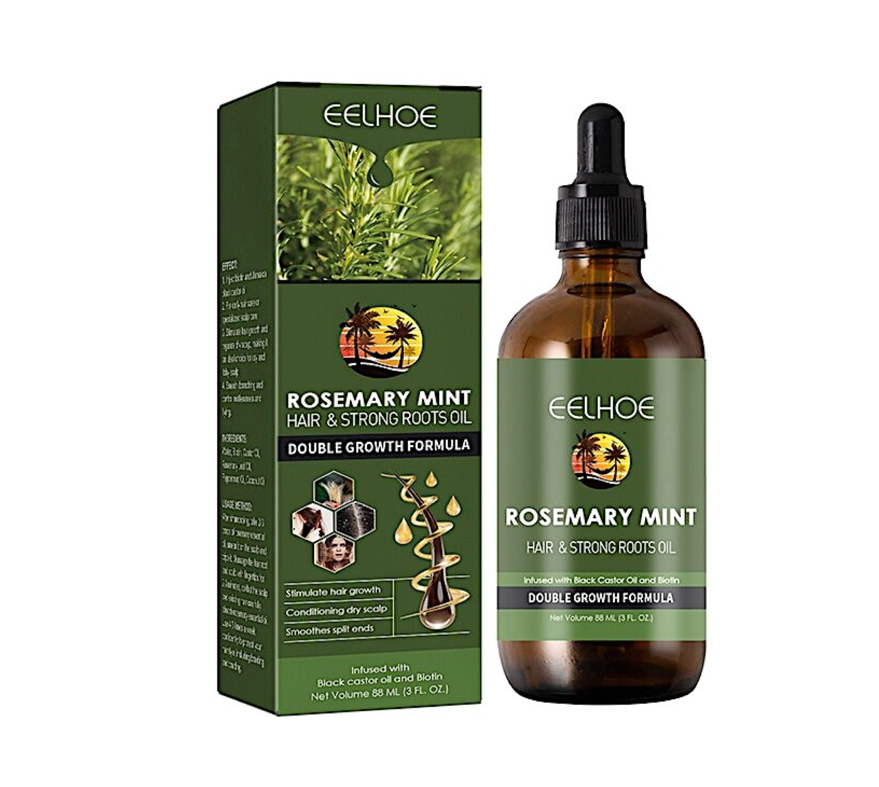Eelhoe Rosemary Mint Strong Hair Roots Oil 88ml