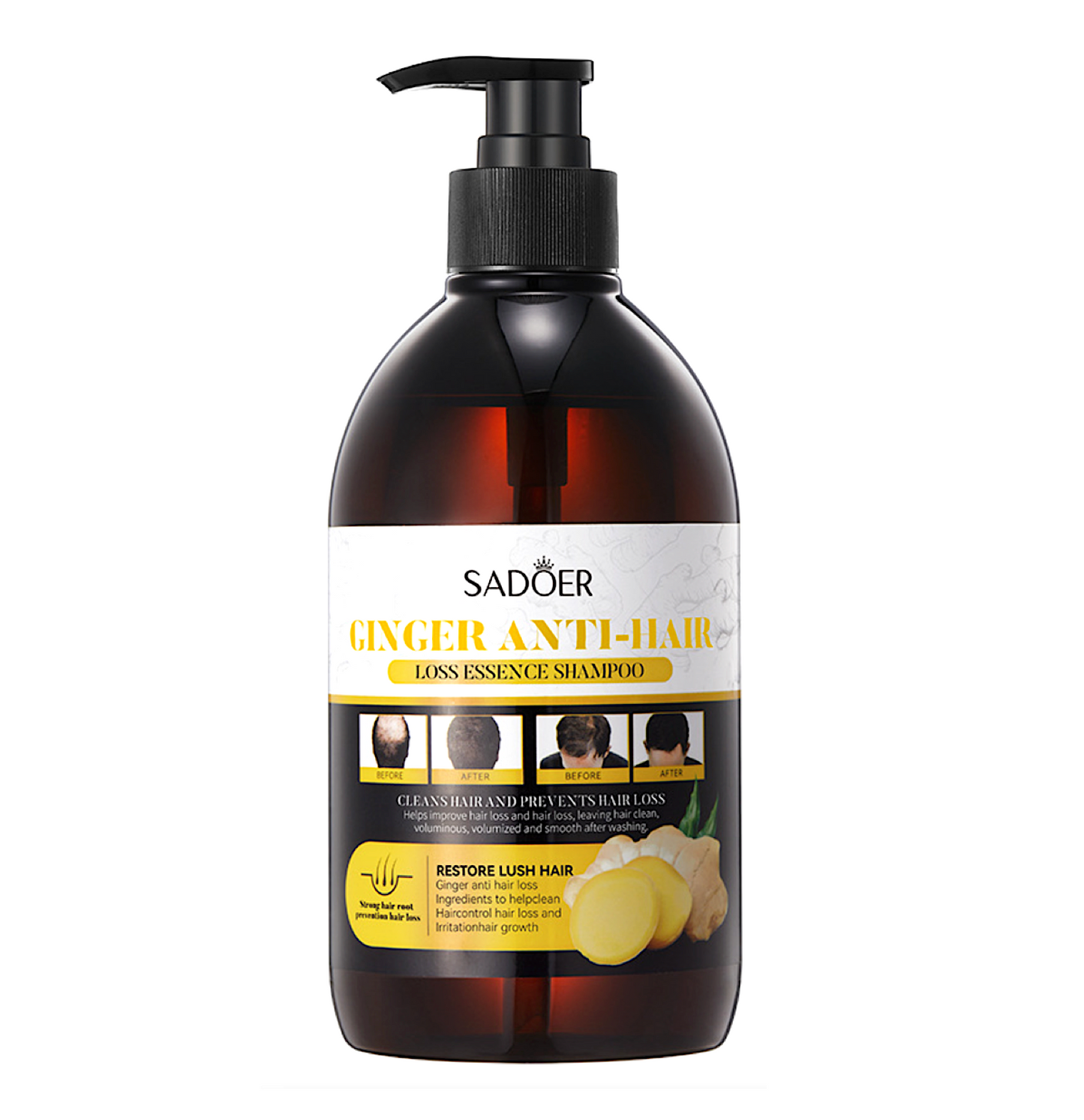 Sadoer Ginger Anti Hair Loss Essence Shampoo 500ml