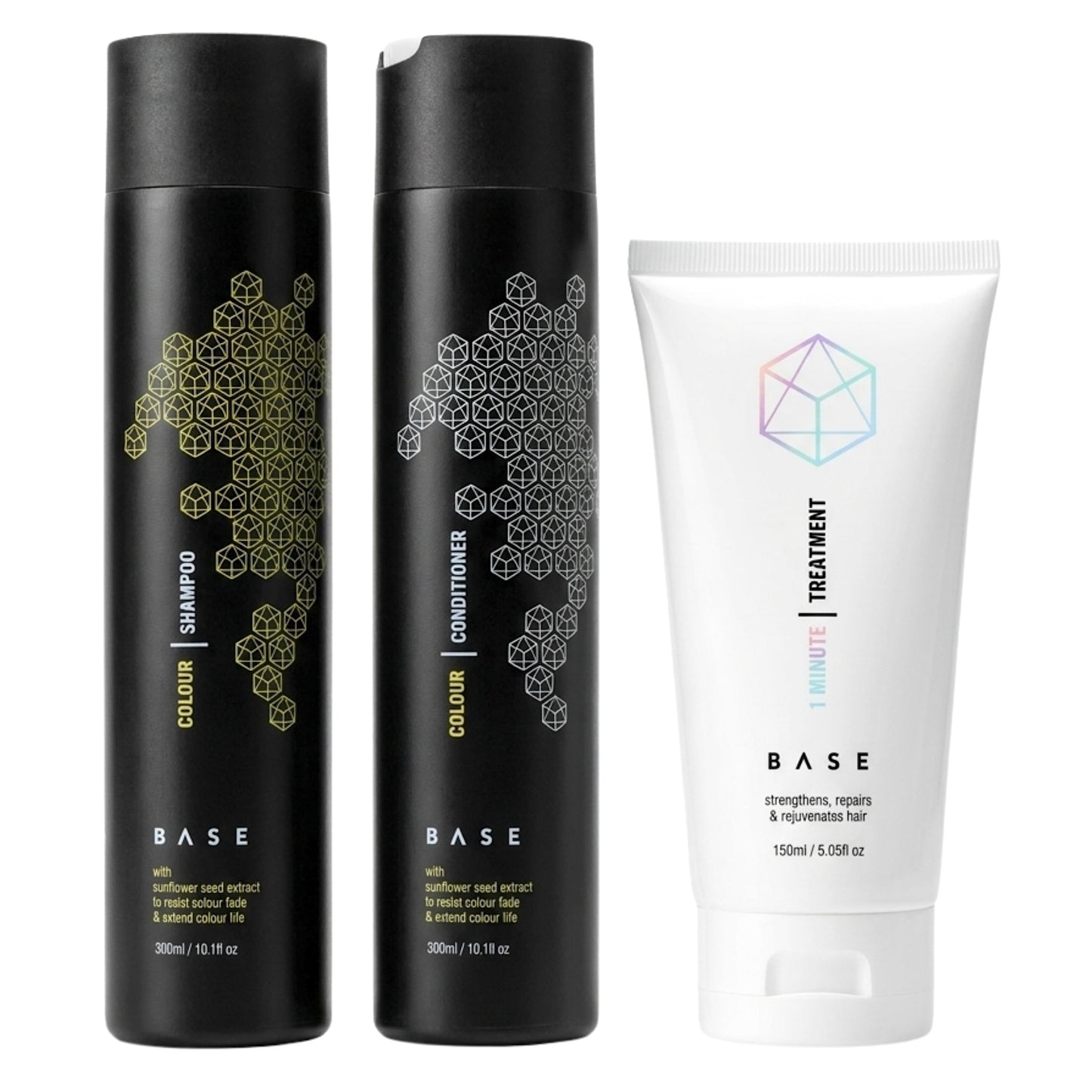 Base Colour Shampoo and Conditioner 300ml + Treatment Trio