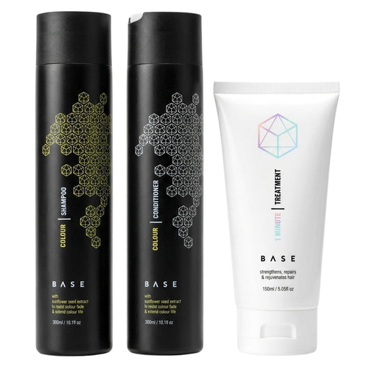Base Colour Shampoo and Conditioner 300ml + Treatment Trio