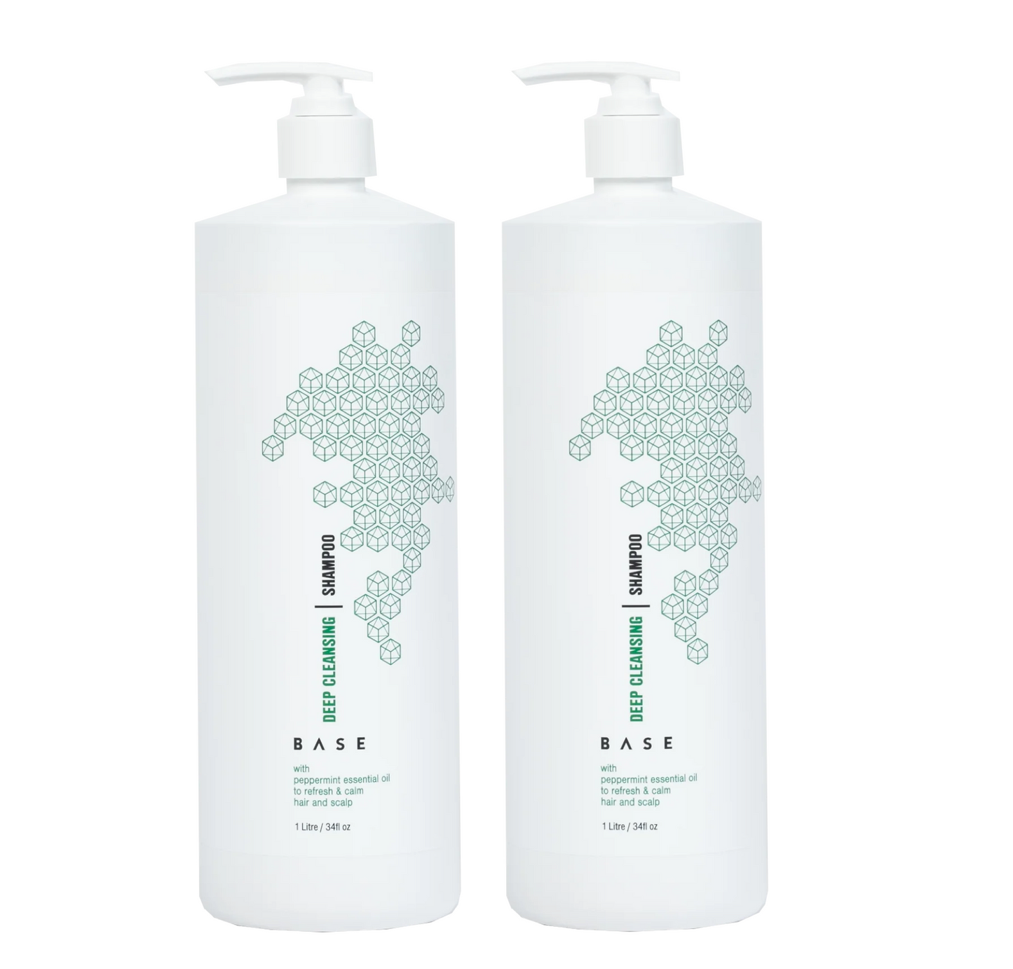 Base Deep Cleansing Shampoo With Peppermint 1000ml (2pc)