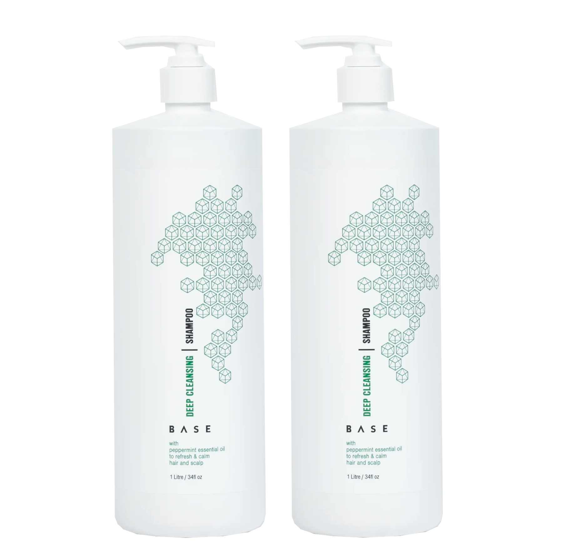 Base Deep Cleansing Shampoo With Peppermint 1000ml (2pc)