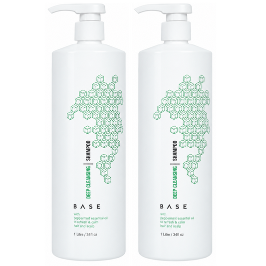 Base Deep Cleansing Shampoo With Peppermint 1000ml (2pc)
