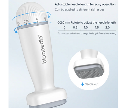 Bio Needle Derma Stamp 120 Adjustable Needle Titanium Microneedling