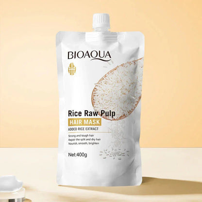 Bioaqua Rice Raw Pulp Hair Repair Mask 400g